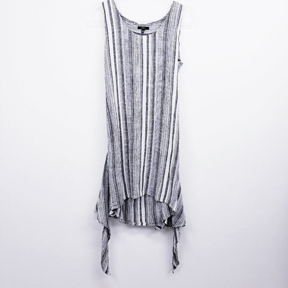 Anthropologie Drew Morgan stripe Sarong Sleeveless Dress Size Med‎ Gauzy Linen - Picture 7 of 7